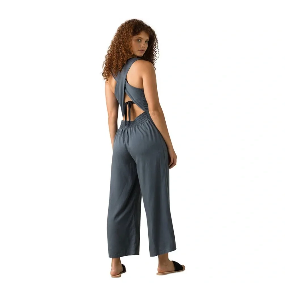 PRANA Bahia Jumpsuit, Charcoal Grey, L - Picture 3 of 6